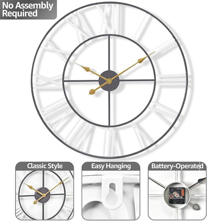 Sorbus Large Wall Clock for Living Room Decor - Image 4