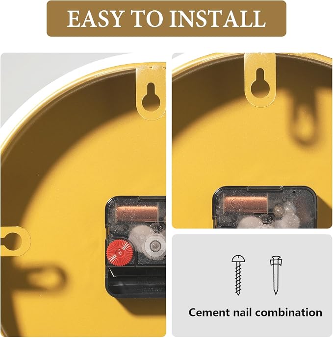 Modern Wall Clock for Living Room, Large Gold Decorative Wall Clock - Image 5