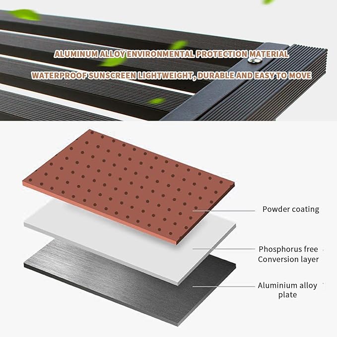 Metal Plant Stand, Rust-proof Aluminum Flower Pot Stand, Plants Display Stands Decoration Racks for Living Room Balconies and Gardens (60 Ebony)