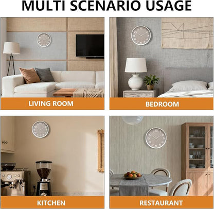 Silent Wall Clock with Large Numbers, 10 Inch Battery Operated Analog Clock - Image 8
