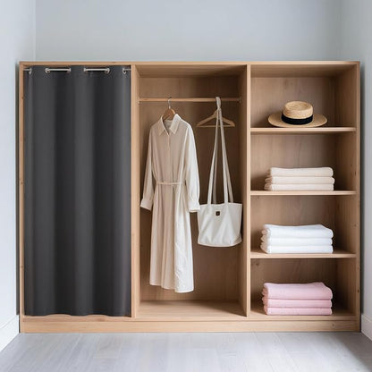 Joydeco Blackout Door Curtain for Doorway Privacy 96 Inches Long, Grommet - Image 3
