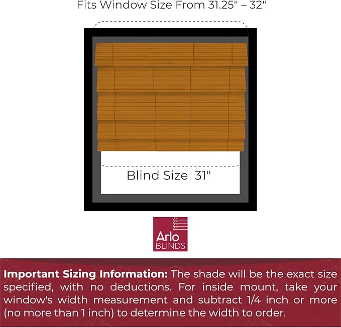 ARLO BLINDS Semi-Sheer Bamboo Roman Shades - Image 2