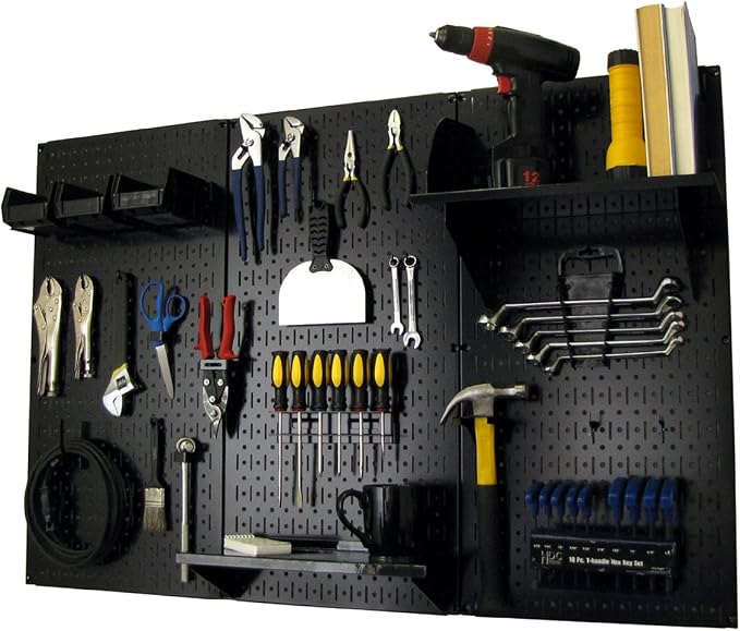 Wall Control Pegboard Organizer 4 ft. Metal Pegboard Standard Tool Storage Kit - Image 3