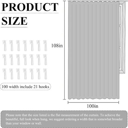 RYB HOME 100%Blackout Room Divider Curtain, Thermal Insulated & Privacy Assurd - Image 7