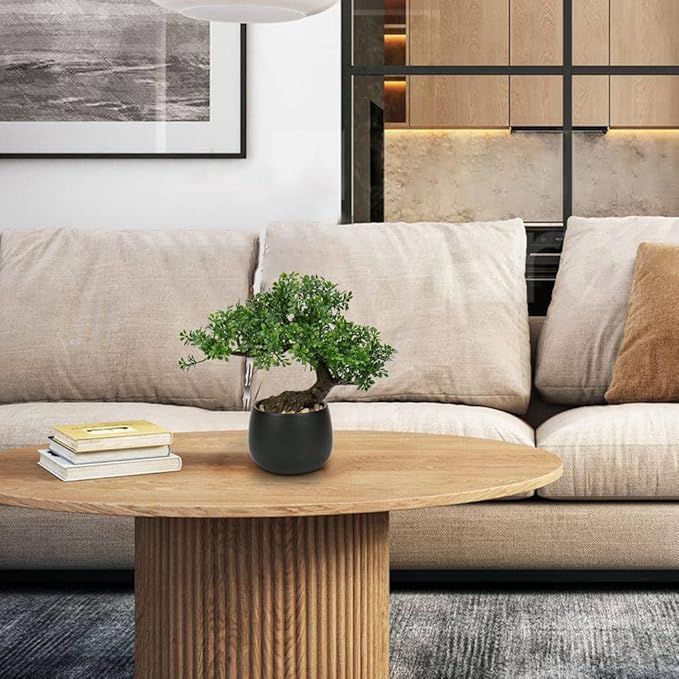 Artificial Bonsai Tree Juniper Faux Plants Indoor Fake Plants Decor with Ceramic Pots for Home Table Office Desk Bathroom Shelf Bedroom Living Room Farmhouse Decorations