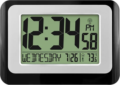 La Crosse Technology W88631 Digital Atomic Black Wall Clock by LaCrosseTechnology