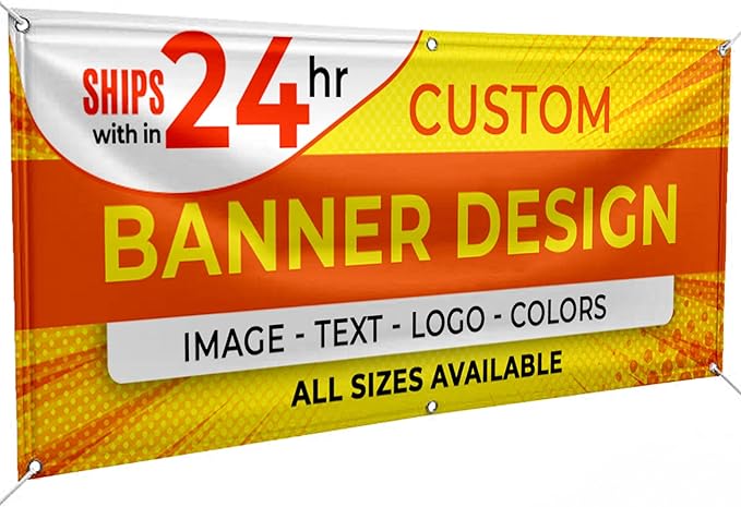 Personalized Passion Vinyl Banner 1' x 4' - Customized Banner for Business, Graduation, Birthday Parties, Indoor Outdoor Use - Full Color 13oz Vinyl Custom Signs with HD Printed Text, Photos and More