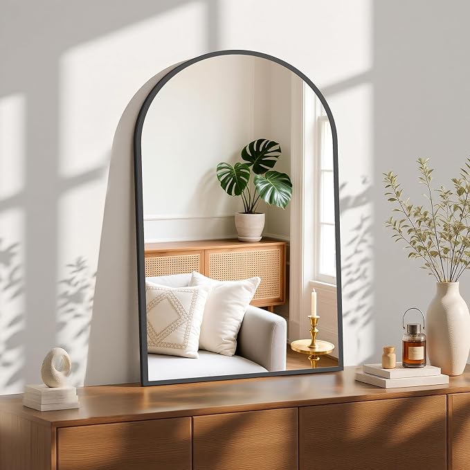 NEWBULIG 24X36 Inch Arched Bathroom Mirror by NEWBULIG