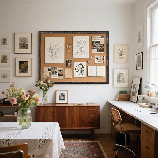 Large Cork Board Bulletin Board - Image 2