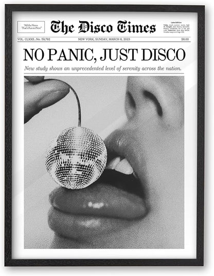 iHery Premium Small Natural Black OAK Wood 8x10in No Panic Just Disco Trendy by iHery