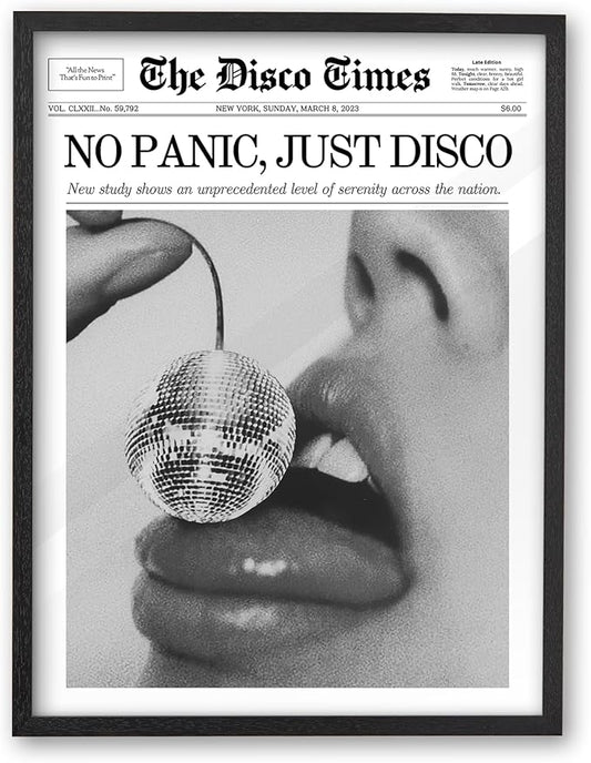iHery Premium Small Natural Black OAK Wood 8x10in No Panic Just Disco Trendy by iHery