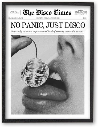 iHery Premium Small Natural Black OAK Wood 8x10in No Panic Just Disco Trendy by iHery