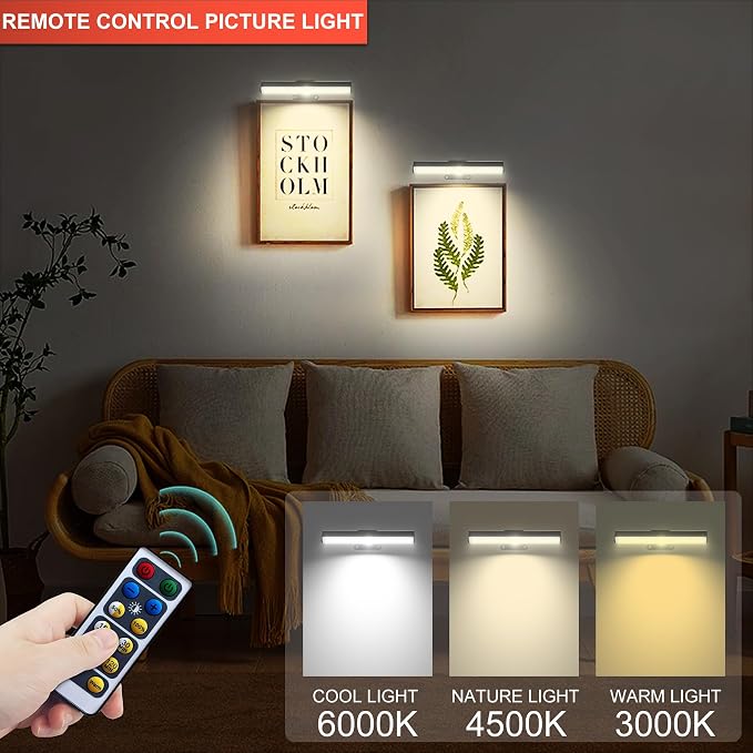 2 PACK Picture Light for Painting Battery - Image 6