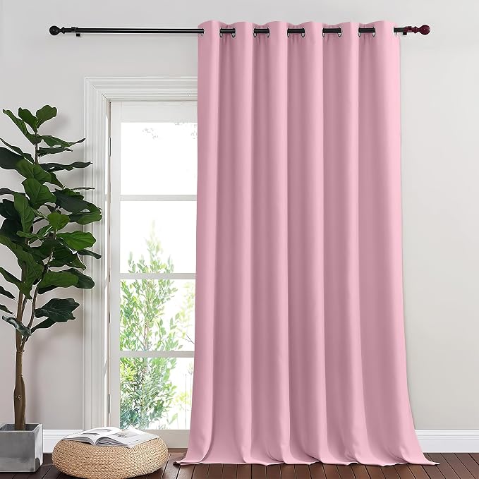 NICETOWN Room Divider Curtain 132 Inches Long, Wide Blackout Sliding Door by NICETOWN