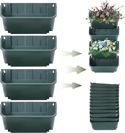 24 Pack Vertical Garden Planter, 13 inch Wall Mounted Planter - Image 5