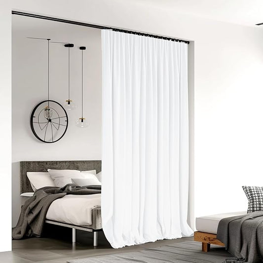 Room Divider Curtains for Ceiling Track Rod, 4.3 ft Wide x 7 ft Tall, 1 Panel - Image 2