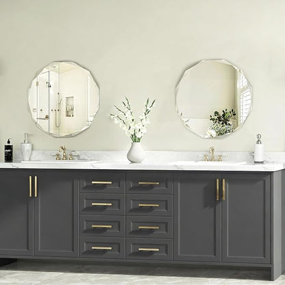 Bathroom Mirrors for Over Sink, Round Frameless Mirrors for Wall, 20x20 Inch - Image 2