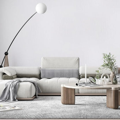 Grasscloth Peel and Stick Wallpaper White Gold Wallpaper 15.7"x 196" Thick - Image 2