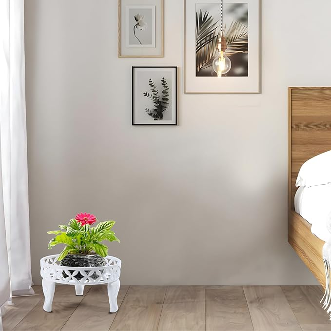 2 Pack White Plant Stand, Metal Plant Stands Outdoor Indoor, Anti-Rust Planter Stands Plant Shelf, Flower Pot Stands for Multiple Plants,Display Shelves Potted Plant Holders for Garden Patio