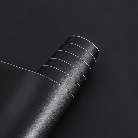 Arthome17 x240 Black Peel and Stick Wallpaper, Matte Black Contact Paper by ArthomeWALLDECOR