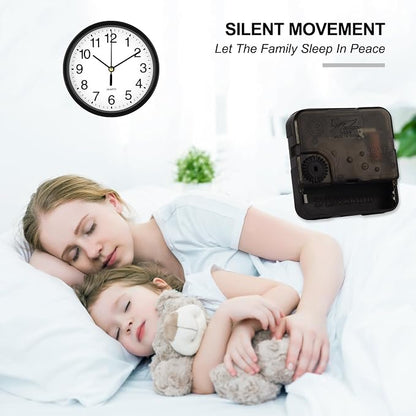 Silent Wall Clock Non Ticking, 6 Inch Wall Clocks Battery Operated, Small - Image 5