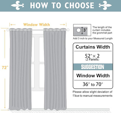 ChrisDowa Blackout Curtains 72 inches Long - Image 5