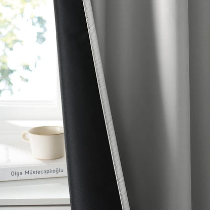 RYB HOME Bedroom Blackout Curtains 80 inches Long, 100% Blackout Thermal - Image 3