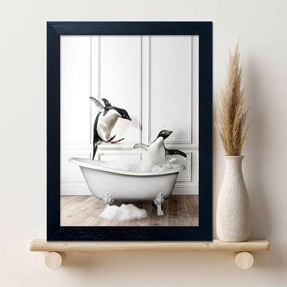 Kids Bathroom Wall Decor Funny Bathroom Wall Art Black and White Wall Decor - Image 6