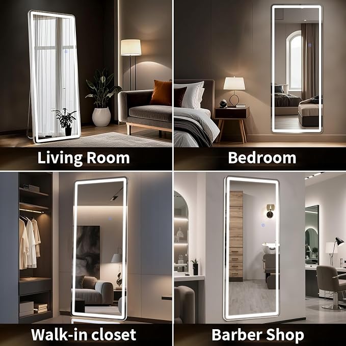76"x34" LED Full Length Mirror – Standing Floor Mirror - Image 6