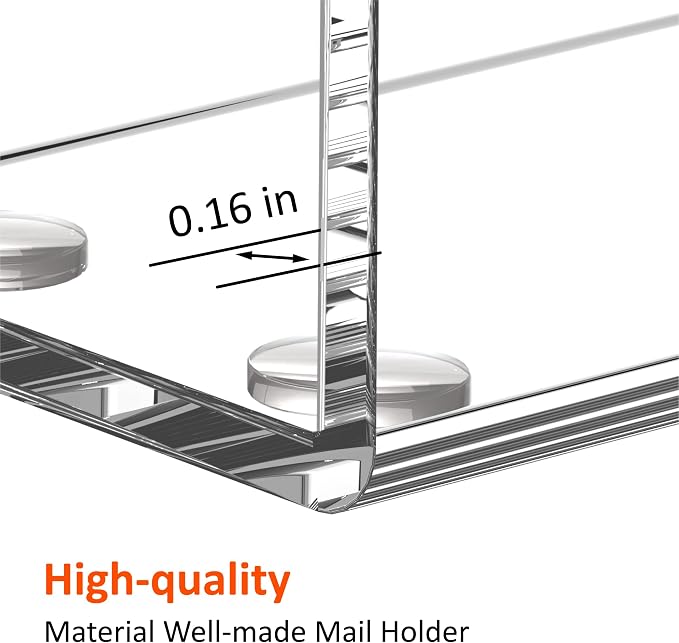 FUCDTEFC Acrylic Mail Holder, Vertical Envelope Mail Holder - Image 4