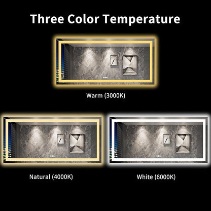 LOAAO 84"X40" LED Bathroom Mirror - Image 5