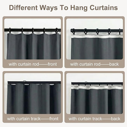 hoeflife Blackout Curtains for Bedroom Room Darkening Curtains for Living Room - Image 3