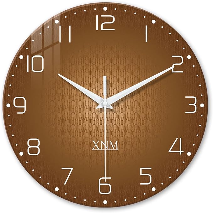 XNM 24 Inch Brown Wall Clock Analog Large Wall Clocks by XNMwallclock