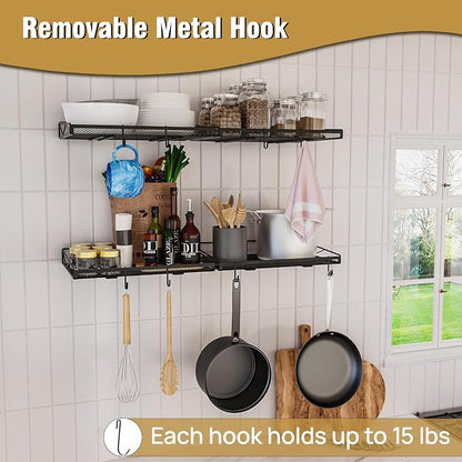 2 Pack Garage Wall Shelf, Garage Wall Mounted Shelving, Heavy Duty Floating - Image 5