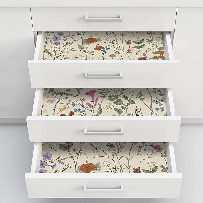 JiffDiff Floral Wallpaper Peel and Stick- 1181" x 17.3" Farm Floral Wall Paper - Image 8