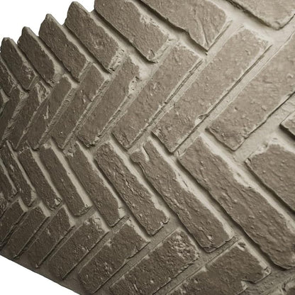 EverStone Herringbone Faux Brick Panel, 46 1/2"W x 25 1/4"H x 1"D, Antique - Image 7