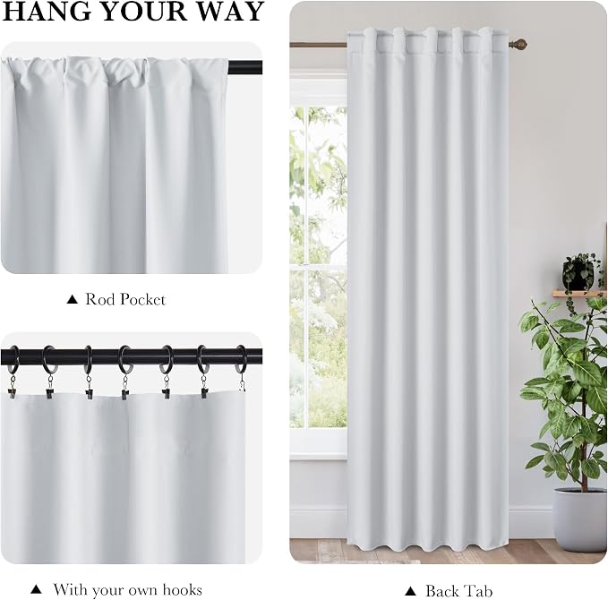 RYB HOME 100% Blackout Short Curtains - Image 2