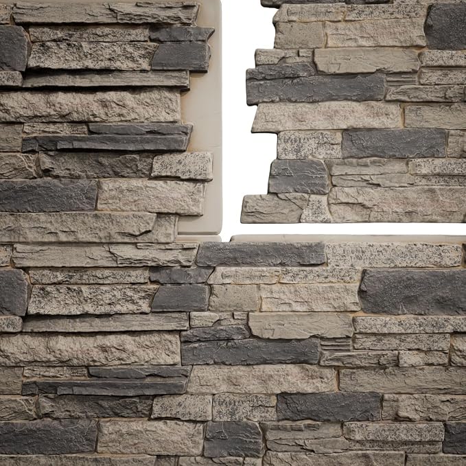 EverStone Acadia Ledge Faux Stone Panel, Urban Color - Image 9