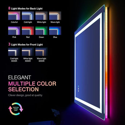 LOAAO 28"X32" LED Bathroom Mirror - Image 4