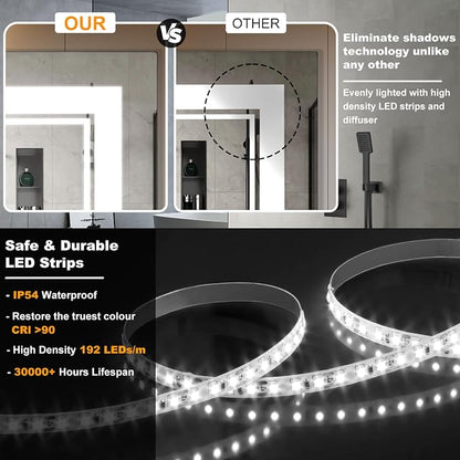 Ratsamee 40x32 Inch LED Bathroom Mirror - Image 7