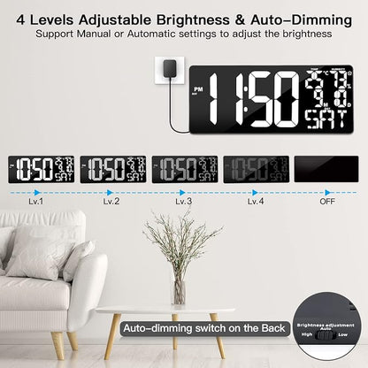 18 Inch Oversized Digital Wall Clock - Image 3