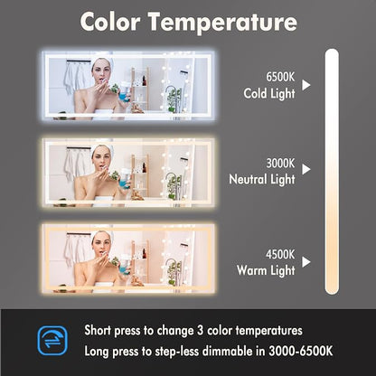 GarveeHome 60x24 LED Bathroom Mirror - Image 2
