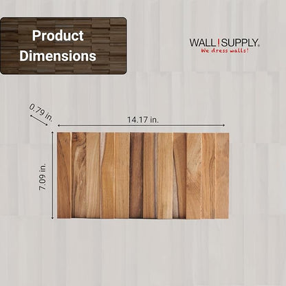 Wall!Supply 3D Wall Panels – Reclaimed Vertical Asian Teak Wood – Home Decor - Image 5