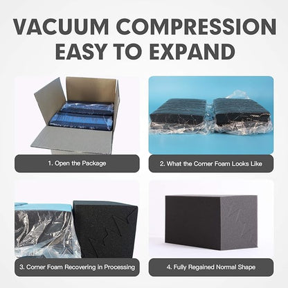 8 Pack - Bass Traps Acoustic Foam Corner, High Density and Fire-Proof Acoustic - Image 5