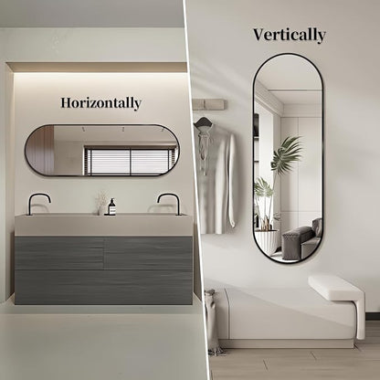 Oval Full Length Mirror, Ultra-Clear Explosion-Proof, Simple and Classic Deco - Image 6