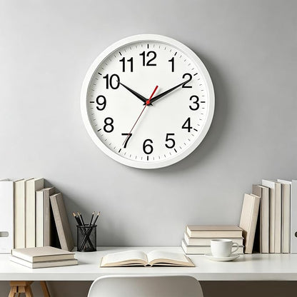 Rohioue Wall Clock Modern 10 Inch Battery Operated Silent Non Ticking Analog - Image 2