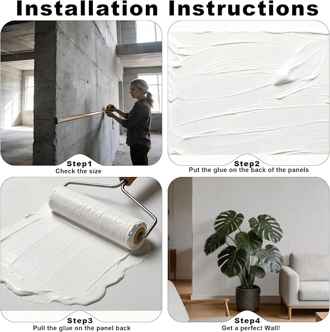 3D Wall Panels - 4PCS 47.2"x23.6" Faux Stone Peel and Stick Wall Covering - MCM - Image 5