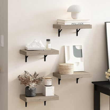 Furinno Tanna Floating Shelves for Wall Set of 4, 15-Inch Wall Shelf, Wall by Furinno-FitsYourSpaceFitsYourBudget