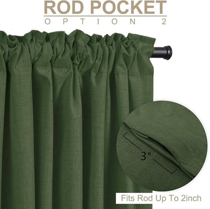 100% Blackout Shield Linen Blackout Curtains - Image 4