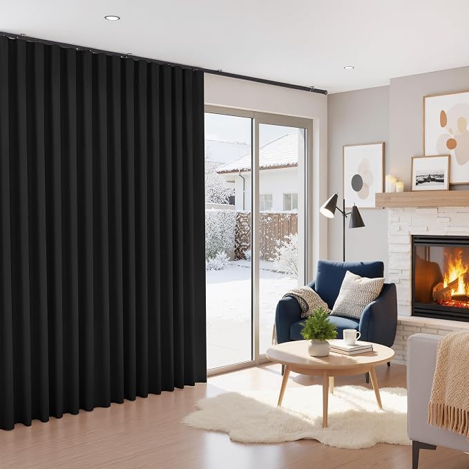 RYB HOME 100% Blackout Room Divider Curtain Panel, Thermal Insulated & Privacy - Image 2